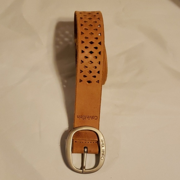 Calvin Klein Accessories - Calvin Klein leather belt with brass buckle